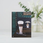 Latte Macchiato Gemälde von Alfred Fox Postkarte (Stehend Vorderseite)
