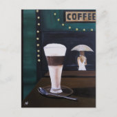 Latte Macchiato Gemälde von Alfred Fox Postkarte (Vorderseite)