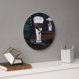 Latte-Macchiato-Malerei von Alfred Fox Große Wanduhr