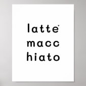 Latte macchiato - minimalistic typography poster (Vorne)