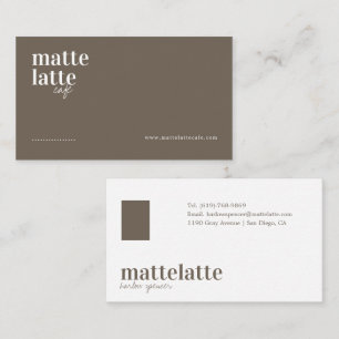 Latte   Modern Elegant Minimalistisch Professionel Visitenkarte