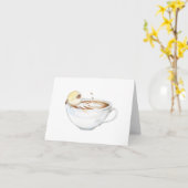 Latte Mops-Karte Karte (Gelbe Blume)