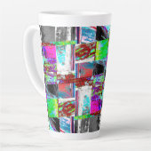 Latte Mug – Abstract Grid Milchtasse (Linke Ecke)