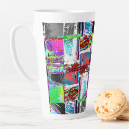 Latte Mug – Abstract Grid Milchtasse