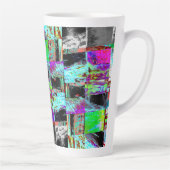 Latte-Mug – Abstrakte Gitterstruktur Milchtasse (Rechts)
