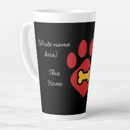 Latte Mug Animal Paw Print Milchtasse