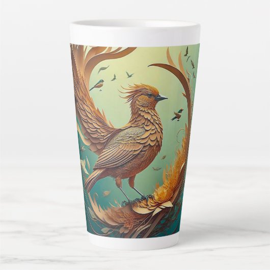 Latte Mug (Brown Bird) Milchtasse (Vorderseite)