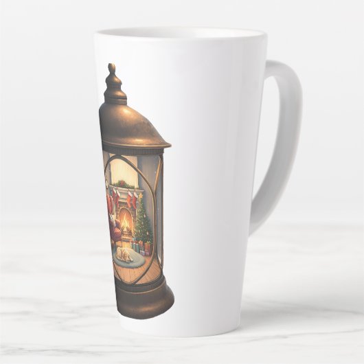 Latte Mug-Christmas Lantern Milchtasse (Rechte Ecke)