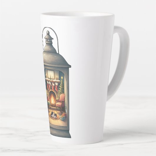 Latte Mug-Christmas Lantern Milchtasse (Rechte Ecke)