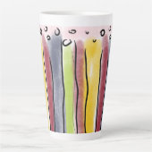 Latte mug colorfull stripes milchtasse (Vorderseite)