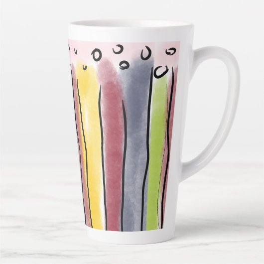Latte mug colorfull stripes milchtasse (Rechts)