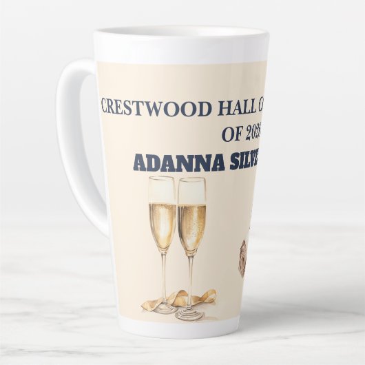 Latte Mug-Editable Grad Party Gift Milchtasse (Linke Ecke)