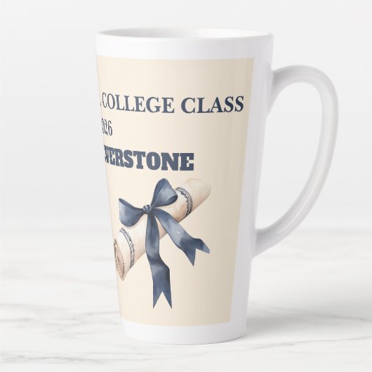 Latte Mug-Editable Grad Party Gift Milchtasse (Rechts)