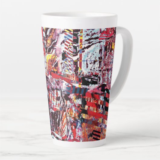 Latte Mug – Fragmented Pulse Milchtasse (Rechte Ecke)