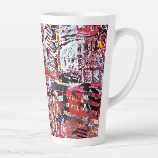 Latte Mug – Fragmented Pulse Milchtasse (Rechts)
