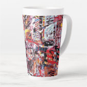 Latte-Mug – Fragmentierter Puls Milchtasse (Rechte Ecke)