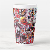 Latte-Mug – Fragmentierter Puls Milchtasse (Vorderseite)