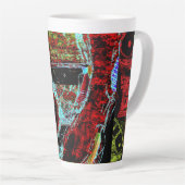 Latte Mug - Frequency Serpent Abstract Energy Milchtasse (Rechte Ecke)