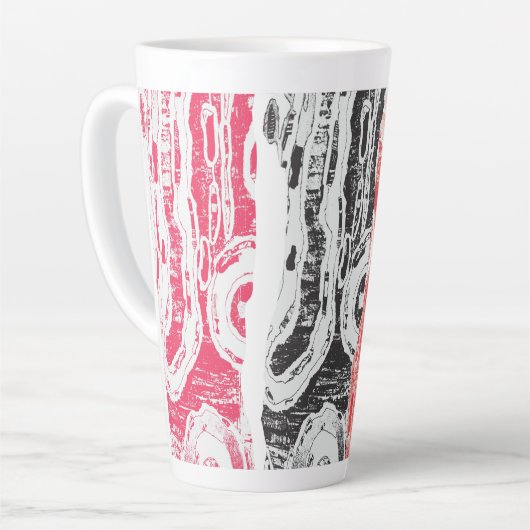 Latte Mug – Friction Lands Abstract Design Milchtasse (Linke Ecke)