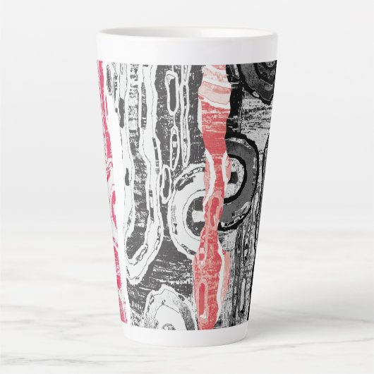 Latte Mug – Friction Lands Abstract Design Milchtasse (Vorderseite)