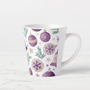 Latte-Mug – gemütliche purpurfarbene Holiday-Stimm Milchtasse