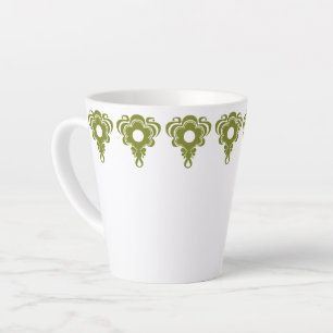 Latte-Mug im Retro-Einfachheit 2 - Olive Milchtasse