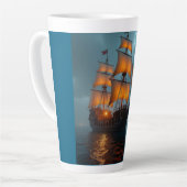 Latte Mug (Majestic Ship at Sea) Milchtasse (Linke Ecke)