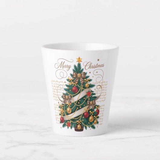 Latte Mug-Merry Christmas Latte Mug Milchtasse (Vorderseite)