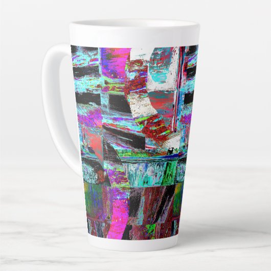 Latte Mug – Neon Pulse Milchtasse (Linke Ecke)