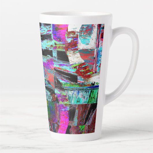 Latte Mug – Neon Pulse Milchtasse (Rechts)