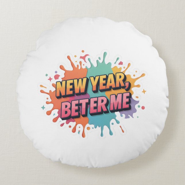 Latte Mug Rundes Kissen (Vorderseite)