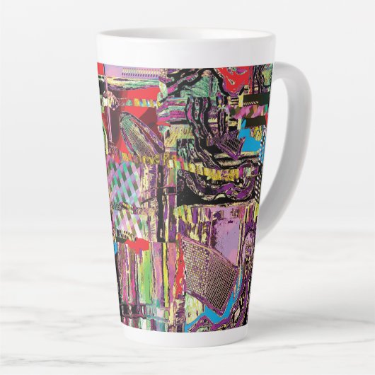 Latte Mug – Urban Fractals Milchtasse (Rechte Ecke)