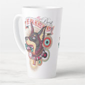 Latte Mug – Urban Loyalty Doberman Pop-Art Design Milchtasse (Linke Ecke)