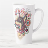 Latte Mug – Urban Loyalty Doberman Pop-Art Design Milchtasse (Rechts)