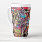Latte-Mug – Urbane Fraktale Milchtasse (Linke Ecke)