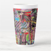 Latte-Mug – Urbane Fraktale Milchtasse (Vorderseite)