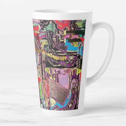 Latte-Mug – Urbane Fraktale Milchtasse (Rechts)
