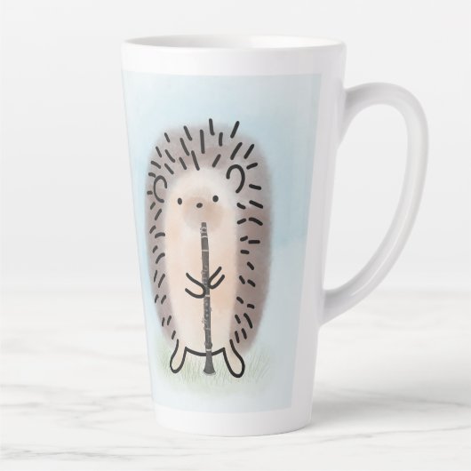 Latte Mug with Hedgehog Playing Clarinet Milchtasse (Rechts)