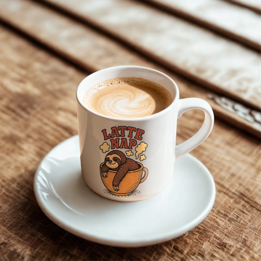 Latte-Nickerchen-Kaffee Zweifarbige Tasse