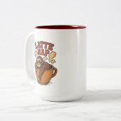 Latte-Nickerchen-Kaffee Zweifarbige Tasse (Vorderseite Links)