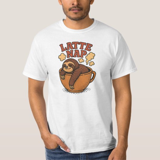 Latte Nickerchen T-Shirt (Vorderseite)
