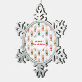 Latte Ogee Snowflake Muster Ornament (Rechts)