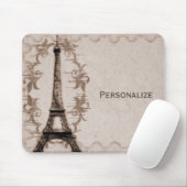 Latte Paris Grunge Mousepad (Mit Mouse)