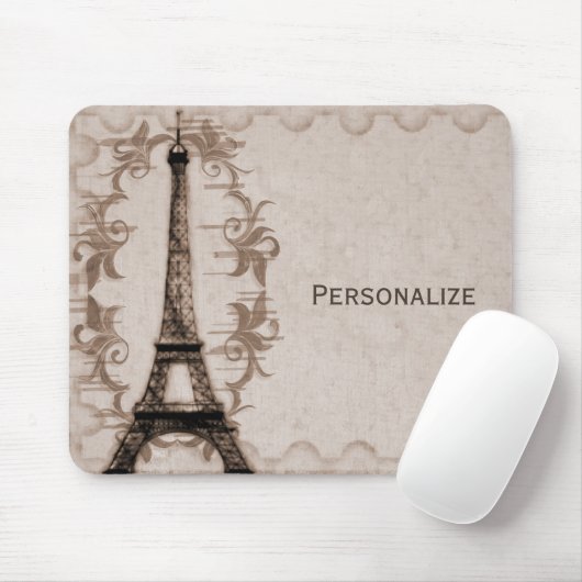 Latte Paris Grunge Mousepad (Mit Mouse)