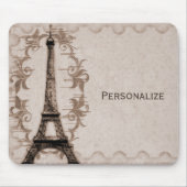 Latte Paris Grunge Mousepad (Vorne)