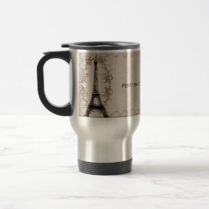 Latte Paris Grunge Travel Mug Reisebecher