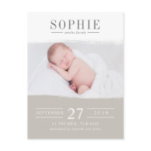 Latte Perfektions-Foto-Geburtsmitteilung