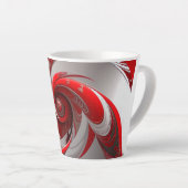 Latte/Roter Swirl/SML/Latte-Tasse Milchtasse (Rechte Ecke)
