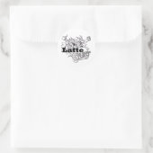 Latte Runder Aufkleber (Tasche)