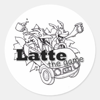 Latte Runder Aufkleber